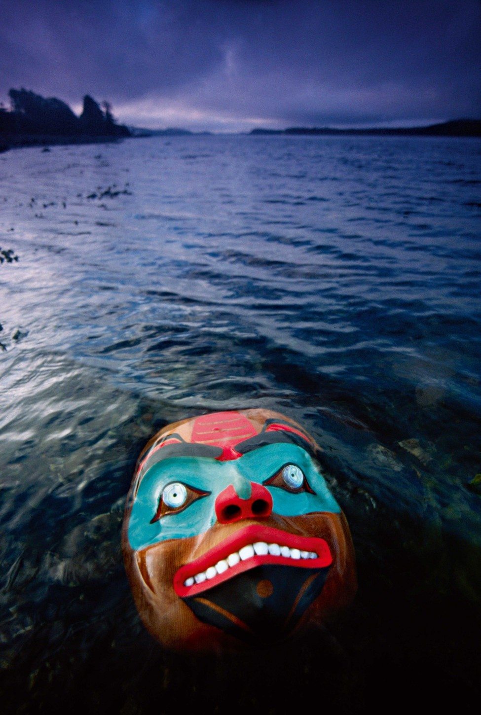 Shark mask by Haida artist Reg Davidson, Queen Charlotte Island, British Columbia, Canada.<br />
Photo by Frans Lanting | National Geographic Creative